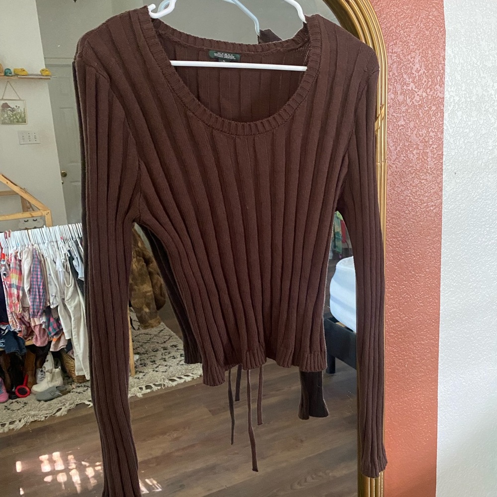 Wild Fable Ribbed Open Back Pull Over Sweater Sz-XL - Picture 4 of 9